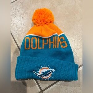 New Era Orange and Teal Miami Dolphins Beanie NFL